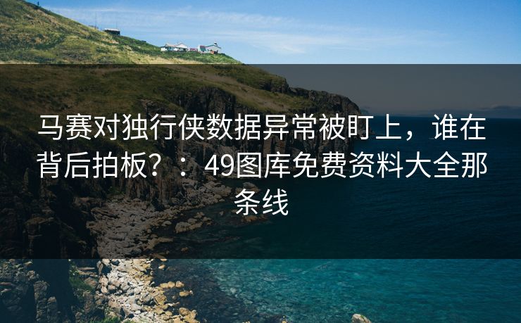 马赛对独行侠数据异常被盯上，谁在背后拍板？：49图库免费资料大全那条线