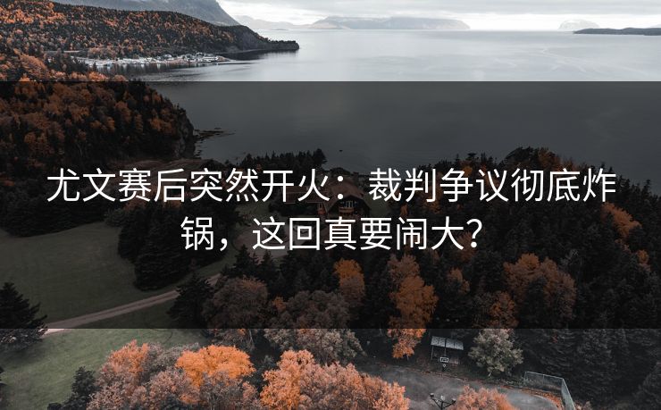 尤文赛后突然开火：裁判争议彻底炸锅，这回真要闹大？