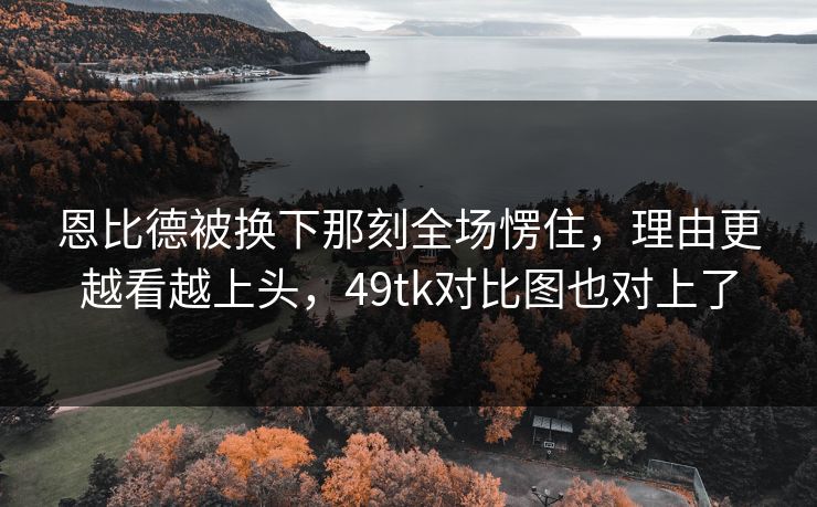 恩比德被换下那刻全场愣住，理由更越看越上头，49tk对比图也对上了